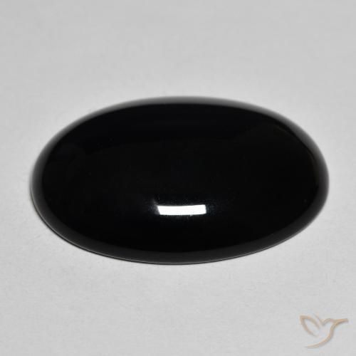 Onyx Gemstone in 25 x 18 mm (calibrated) Size for Sale, Onyx Stone in Black Color
