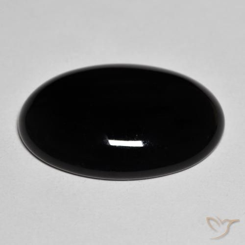 Onyx Gemstone in 25 x 18 mm (calibrated) Size for Sale, Onyx Stone in Black Color