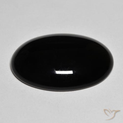 Onyx Gemstone in 25 x 18 mm (calibrated) Size for Sale, Onyx Stone in Black Color