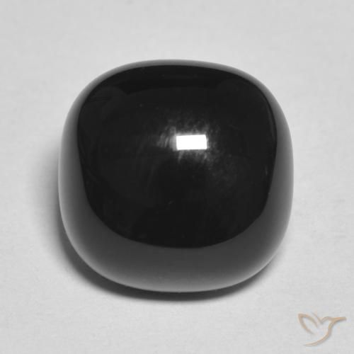 4.56ct Natural Black Onyx, Cushion, Opaque