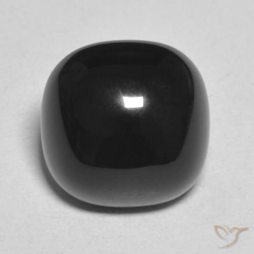4.71ct Natural Black Onyx, Cushion, Opaque