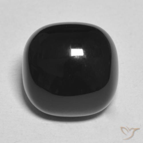4.92ct Natural Black Onyx, Cushion, Opaque
