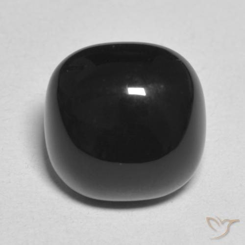 4.54ct Natural Black Onyx, Cushion, Opaque