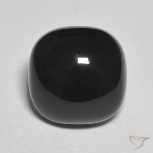 4.66ct Natural Black Onyx, Cushion, Opaque