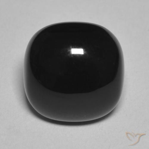 4.70ct Natural Black Onyx, Cushion, Opaque