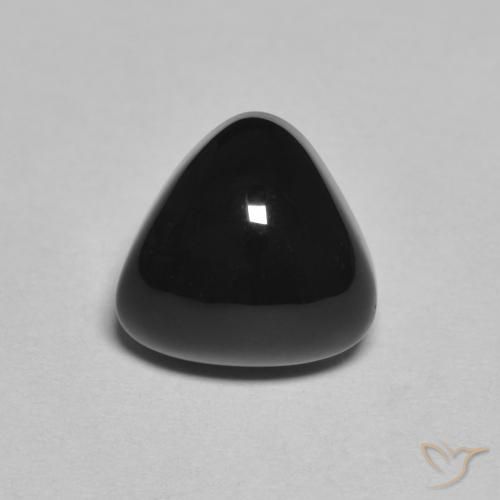 3.19ct Natural Black Onyx, Trillion, Opaque