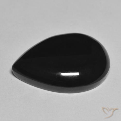 Onyx Gemstone in 20 x 15 mm (calibrated) Size for Sale, Onyx Stone in Black Color