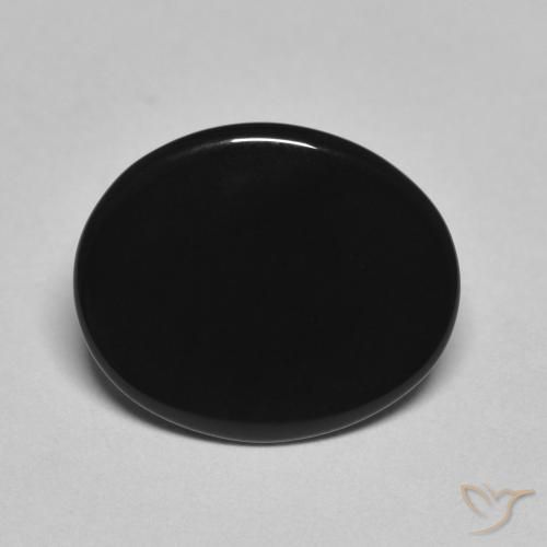 4.16ct Natural Black Onyx, Oval, Opaque