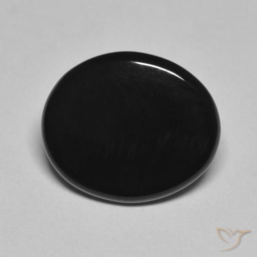 4.26ct Natural Black Onyx, Oval, Opaque