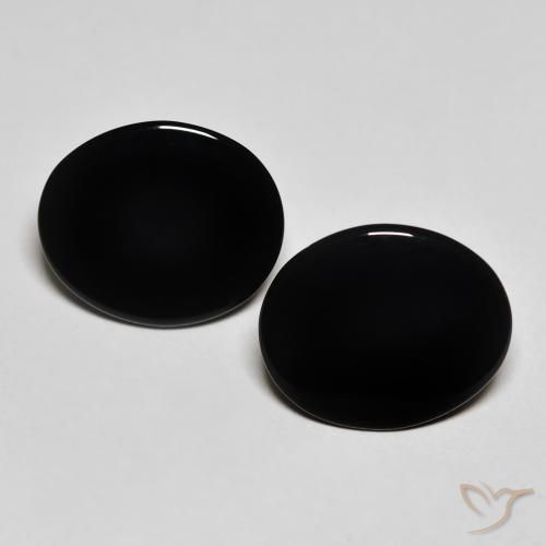 8.01 ct Oval Onyx, 13.1 x 11.1 mm From Sri Lanka, Photo A