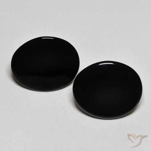 8.18ctw Natural Black Onyx, Oval, Opaque