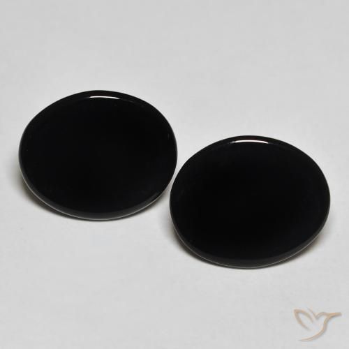 8.25 ct Oval Onyx, 13.1 x 11 mm From Sri Lanka, Photo A