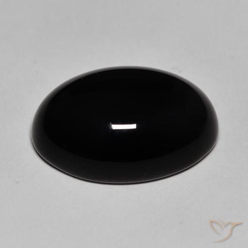 Onyx Gemstone in 18 x 13 mm (calibrated) Size for Sale, Onyx Stone in Black Color