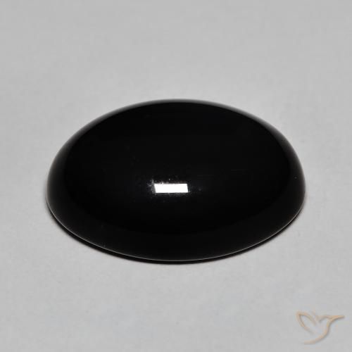 Onyx Gemstone in 18 x 13 mm (calibrated) Size for Sale, Onyx Stone in Black Color