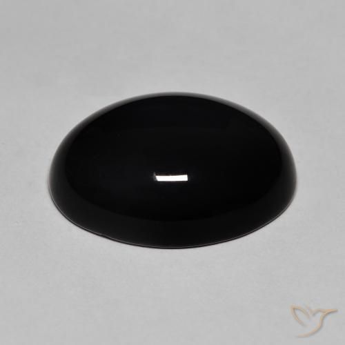 Onyx Gemstone in 18 x 13 mm (calibrated) Size for Sale, Onyx Stone in Black Color