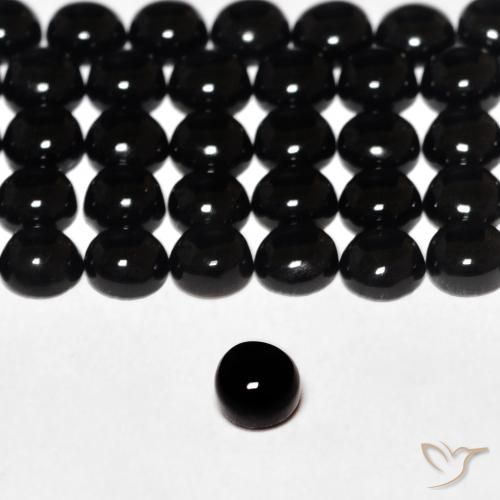 0.16ct Natural Black Onyx, Round, Opaque