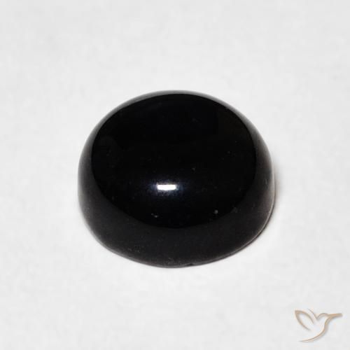 Onyx Gemstone in 7 mm (calibrated) Size for Sale, Onyx Stone in Black Color