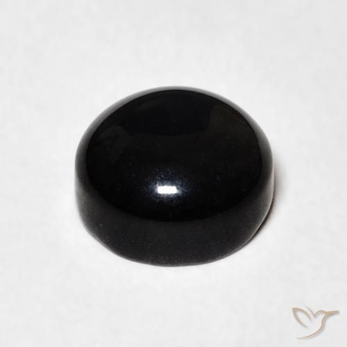 Onyx Gemstone in 7 mm (calibrated) Size for Sale, Onyx Stone in Black Color