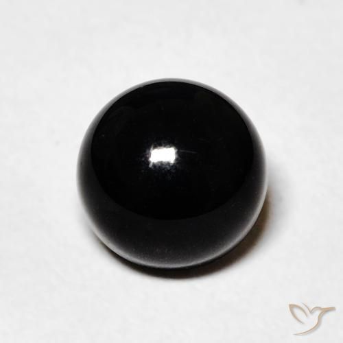 1.48ct Natural Black Onyx, Round, Opaque