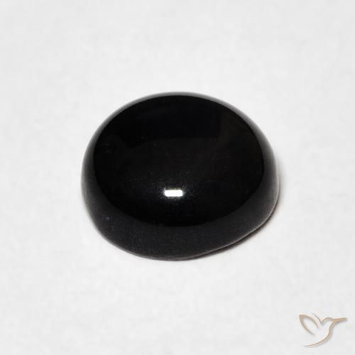 Onyx Gemstone in 7 mm (calibrated) Size for Sale, Onyx Stone in Black Color