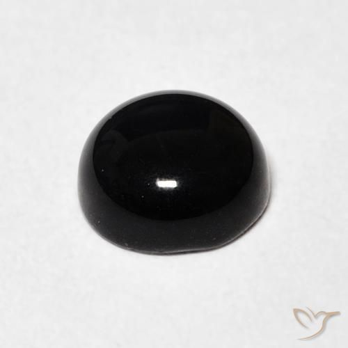 Onyx Gemstone in 7 mm (calibrated) Size for Sale, Onyx Stone in Black Color