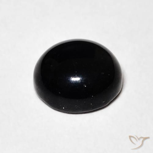 Onyx Gemstone in 7 mm (calibrated) Size for Sale, Onyx Stone in Black Color