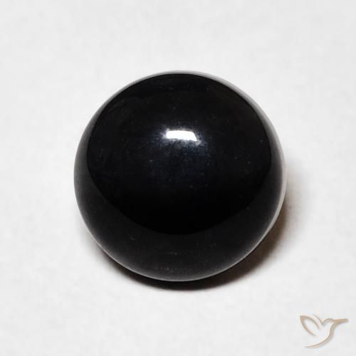 1.58ct Natural Black Onyx, Round, Opaque