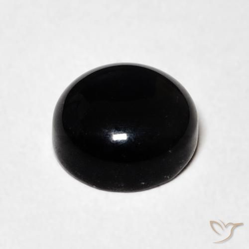 Onyx Gemstone in 7 mm (calibrated) Size for Sale, Onyx Stone in Black Color