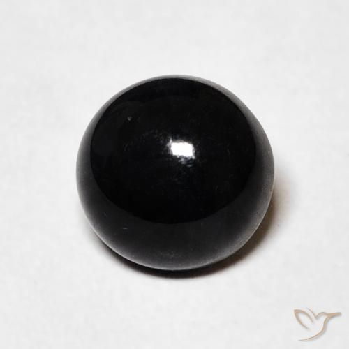 1.34ct Natural Black Onyx, Round, Opaque