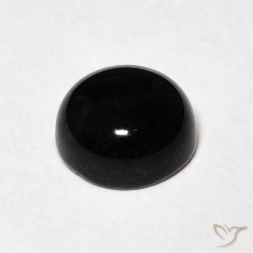 Onyx Gemstone in 7 mm (calibrated) Size for Sale, Onyx Stone in Black Color