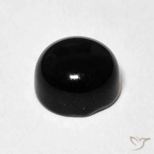 Onyx Gemstone in 7 mm (calibrated) Size for Sale, Onyx Stone in Black Color