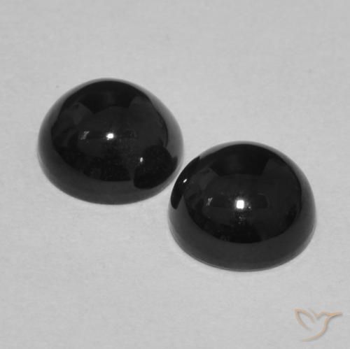 Onyx Gemstones in 5.5 mm (calibrated) Size for Sale, Onyx Stones in Black Color
