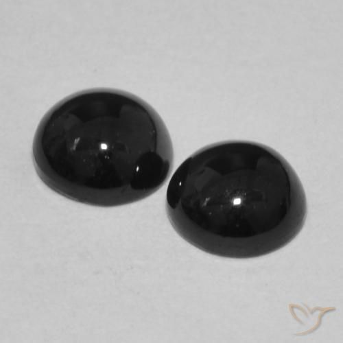 Onyx Gemstones in 5.5 mm (calibrated) Size for Sale, Onyx Stones in Black Color