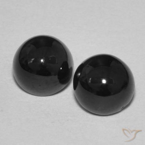 2.17ctw Natural Black Onyx, Round, Opaque