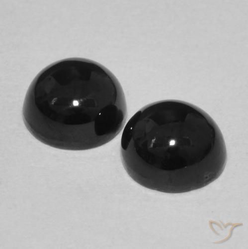 Onyx Gemstones in 5.5 mm (calibrated) Size for Sale, Onyx Stones in Black Color