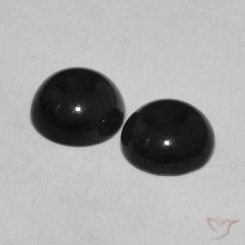 Onyx Gemstones in 6 mm (calibrated) Size for Sale, Onyx Stones in Black Color