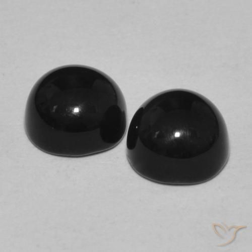 Onyx Gemstones in 6.5 mm (calibrated) Size for Sale, Onyx Stones in Black Color