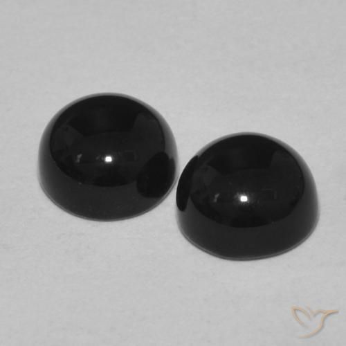 Onyx Gemstones in 6.5 mm (calibrated) Size for Sale, Onyx Stones in Black Color