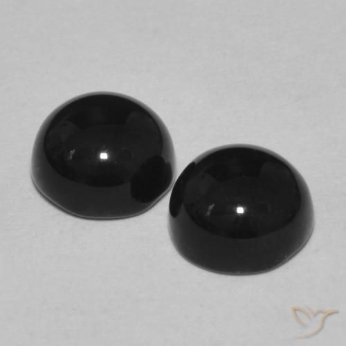 Onyx Gemstones in 6.5 mm (calibrated) Size for Sale, Onyx Stones in Black Color