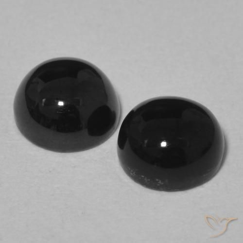 Onyx Gemstones in 5.5 mm (calibrated) Size for Sale, Onyx Stones in Black Color
