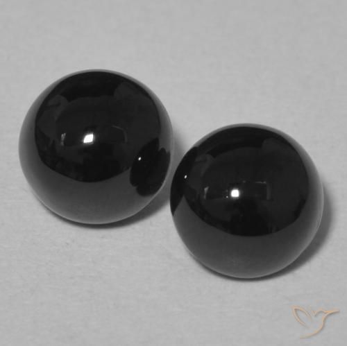 1.98ctw Natural Black Onyx, Round, Opaque
