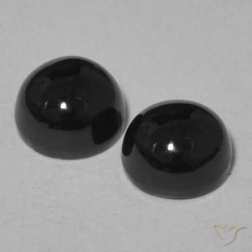 Onyx Gemstones in 5.5 mm (calibrated) Size for Sale, Onyx Stones in Black Color
