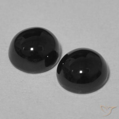 Onyx Gemstones in 5.5 mm (calibrated) Size for Sale, Onyx Stones in Black Color