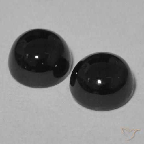 Onyx Gemstones in 5.5 mm (calibrated) Size for Sale, Onyx Stones in Black Color