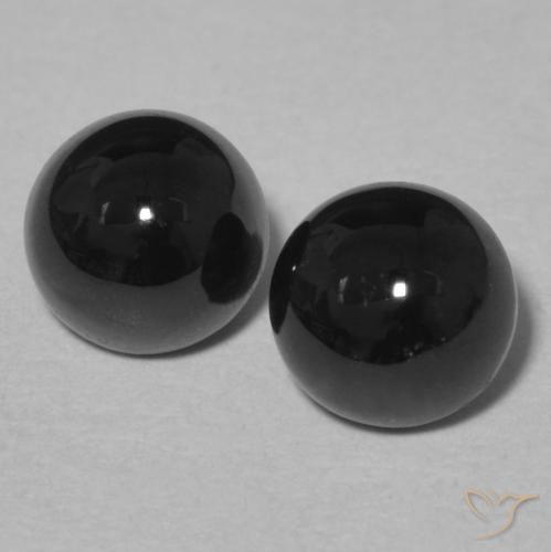 2.19ctw Natural Black Onyx, Round, Opaque