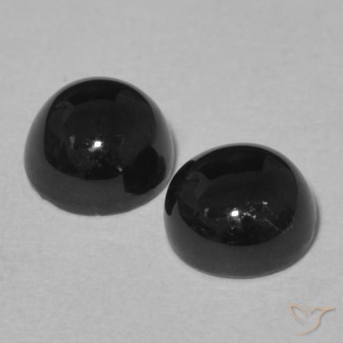 Onyx Gemstones in 5.5 mm (calibrated) Size for Sale, Onyx Stones in Black Color