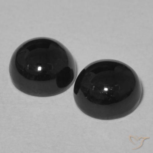 Onyx Gemstones in 5.5 mm (calibrated) Size for Sale, Onyx Stones in Black Color