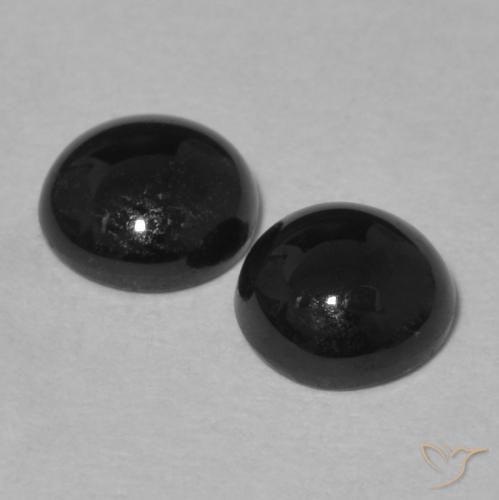 Onyx Gemstones in 5.5 mm (calibrated) Size for Sale, Onyx Stones in Black Color