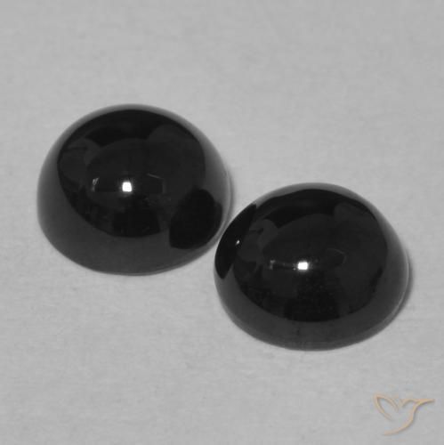 Onyx Gemstones in 5.5 mm (calibrated) Size for Sale, Onyx Stones in Black Color