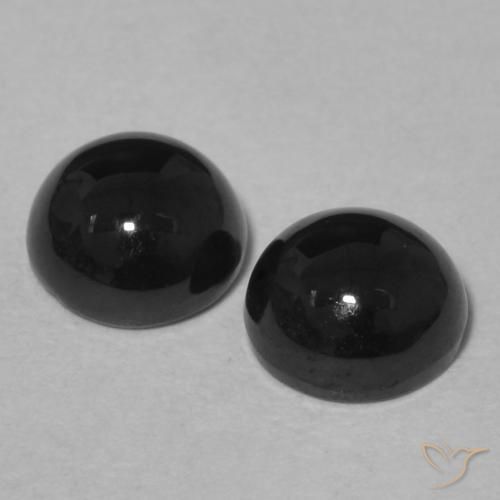 Onyx Gemstones in 5.5 mm (calibrated) Size for Sale, Onyx Stones in Black Color